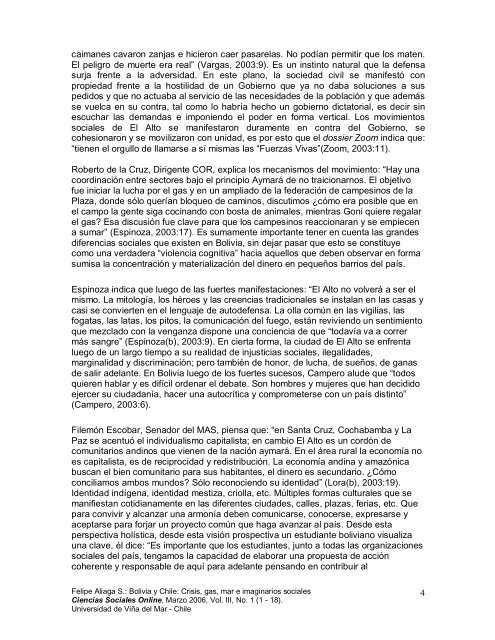 BOLIVIA Y CHILE: CRISIS, GAS, MAR E IMAGINARIOS SOCIALES (1).