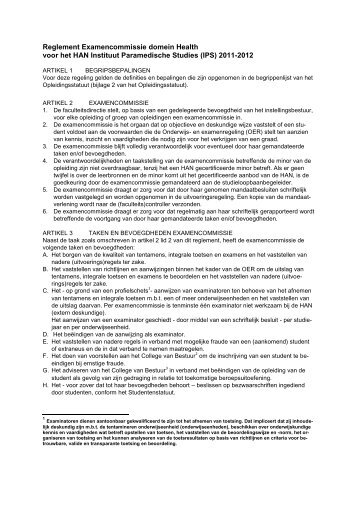 (IPS) 2011-2012 - Hogeschool van Arnhem en Nijmegen