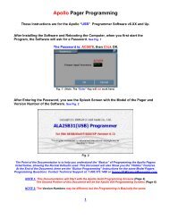 Apollo Pager Programming