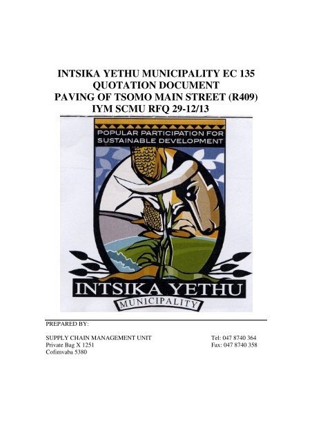 (r409) iym scmu rfq 29-12/13 - Intsika Yethu Municipality
