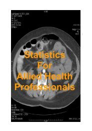 Statistics For Allied Health Professionals - MEDLABSTATS.com