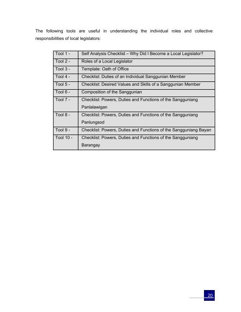 Local Legislators' Toolkit - The Sangguniang Panlalawigan ng ...