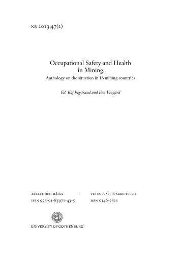 Occupational Safety and Health in Mining - GUPEA
