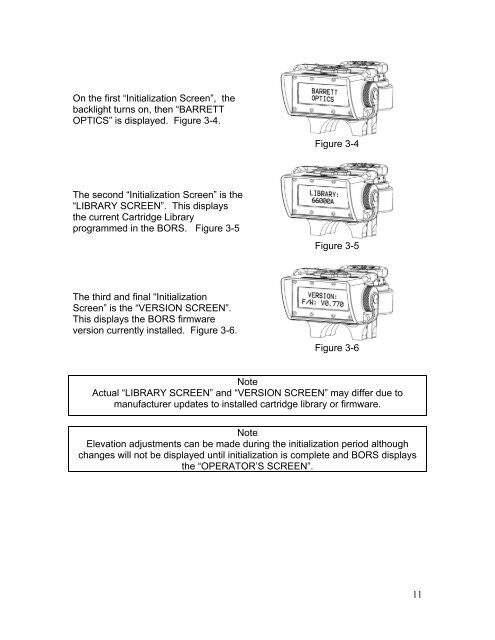 Operator Manual - Barrett BORS - NIOA LEM