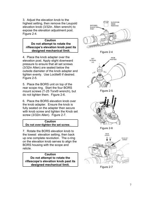 Operator Manual - Barrett BORS - NIOA LEM