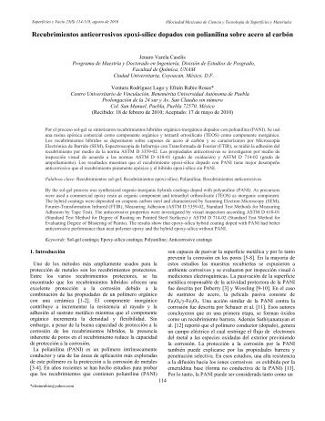 Recubrimientos anticorrosivos epoxi-sÃ­lice dopados con polianilina ...