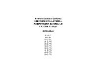 uniform collateral forfeiture schedule - United States District Court ...