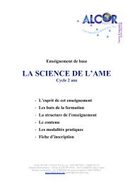 LA SCIENCE DE L'AME - Institut Alcor