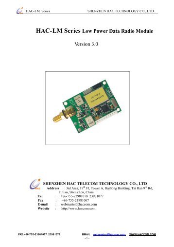 HAC-LM Manual V3.0 - Olimex