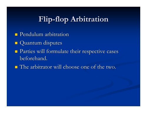 Law of Arbitration