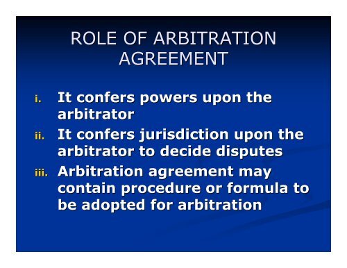 Law of Arbitration