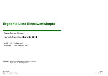 Ergebnis-Liste EinzelwettkÃ¤mpfe - Elsenz-Turngau