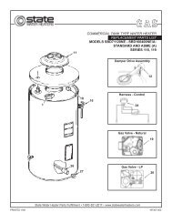 commercial tank type water heater replacement parts list models ...