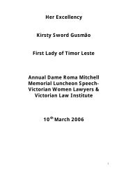 Her Excellency Kirsty Sword GusmÃ£o First Lady of Timor Leste ...