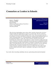 Counselors as Leaders in Schools - U.S. Department of Education