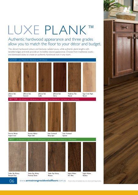 Luxe Plank Brochure - Armstrong-aust.com