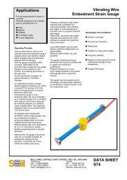 Applications Vibrating Wire Embedment Strain Gauge DATA SHEET ...