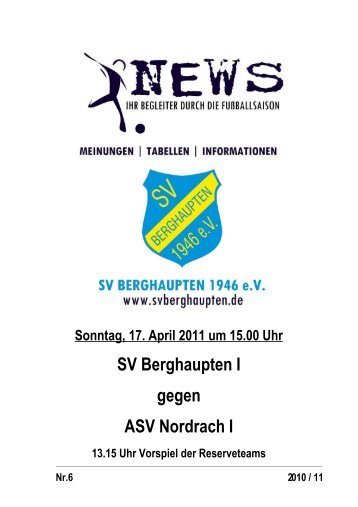 SV Berghaupten I gegen ASV Nordrach I