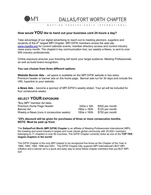 Website Banner Advertising Rates Application Form Meeting