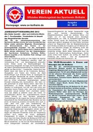 Offizielles Mitteilungsblatt des Sportverein Bolheim