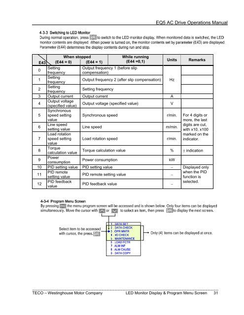 EQ5 Operations Manual - TECO-Westinghouse Motor Company