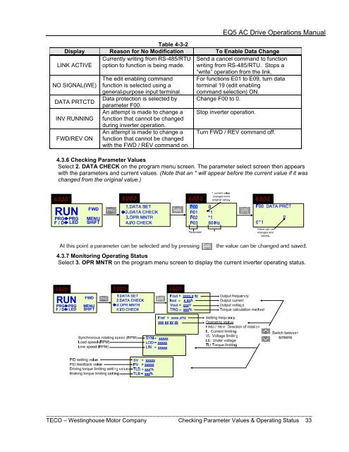 EQ5 Operations Manual - TECO-Westinghouse Motor Company