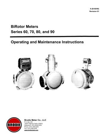 Models B60-B90 Manual - Brodie International
