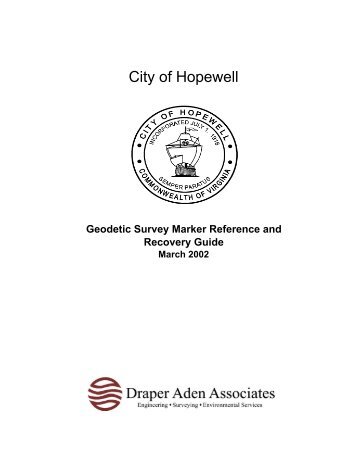Geodetic Survey Marker Reference and Recovery Guide - the City of ...