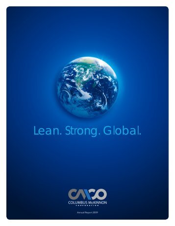Lean. Strong. Global. - Columbus McKinnon Corporation