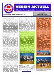 Offizielles Mitteilungsblatt des Sportverein Bolheim