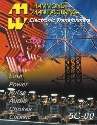 Hammond Transformer Catalog 7.3Meg - Main Electronics