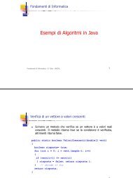 Esempi di Algoritmi in Java