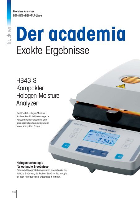 METTLER TOLEDO Academia WunderWelt-Katalog 2010/11