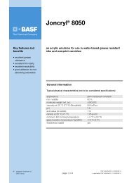 Joncryl 8050 (29-10-2008):TDS BASF Template.qxp.qxd