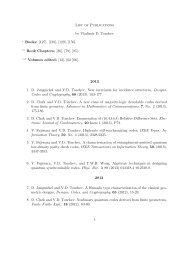 List of Publications by Vladimir D. Tonchev â Books - Mathematical ...