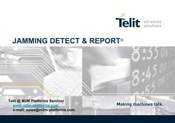 Telit Jamming Detect and Report - M2M Platforms