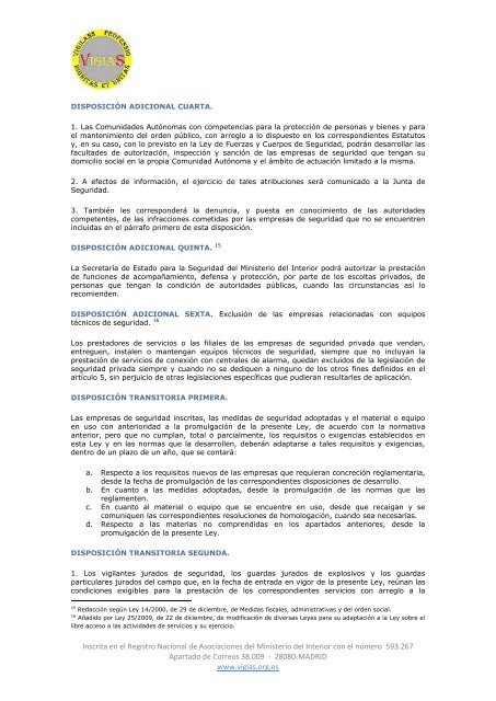 Ley 23/1992, de 30 de julio, de Seguridad Privada - VigiaS