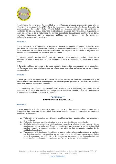 Ley 23/1992, de 30 de julio, de Seguridad Privada - VigiaS