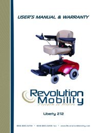 USER'S MANUAL & WARRANTY - Revolution Mobility