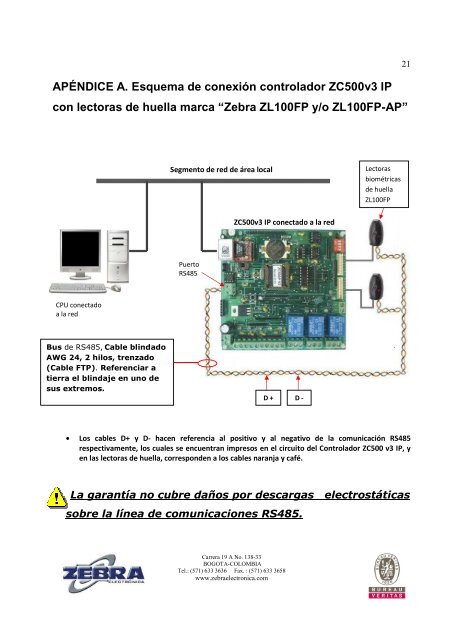 MANUAL CONTROLADOR ZC500_v3 IP.pdf - Zebra Electronica