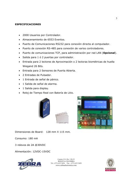 MANUAL CONTROLADOR ZC500_v3 IP.pdf - Zebra Electronica