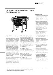 Datenblatt fÃ¼r HP DesignJet 755CM, 750C Plus und 700