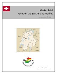 Market Brief Focus on the Switzerland Market© - ZimTrade