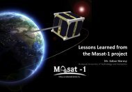 Lessons Learned from the Masat-1 project - HUNAGI