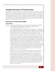 A sample Summary of Performance template - CalSTAT