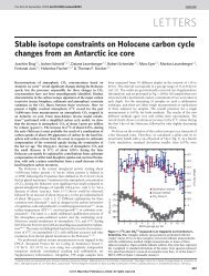 Stable isotope constraints on Holocene carbon cycle changes from ...