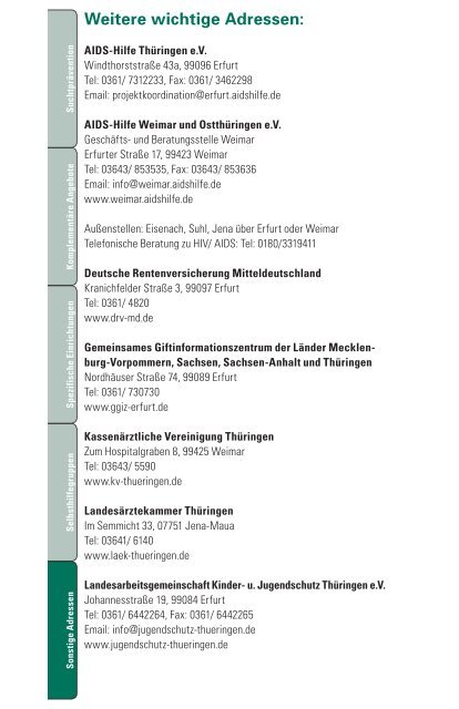 Weitere Wichtige Adressen Tls