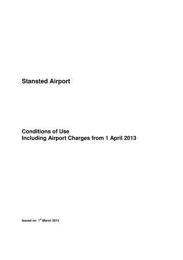 Conditions of Use - London Stansted Airport