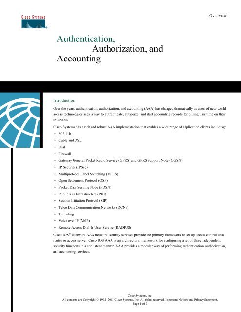 Authentication, Authorization, and Accounting in 802.11 (pdf)
