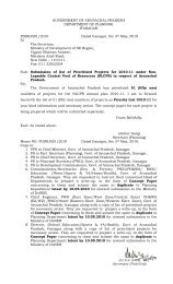 Priority List 2010-11 - Arunachal Pradesh